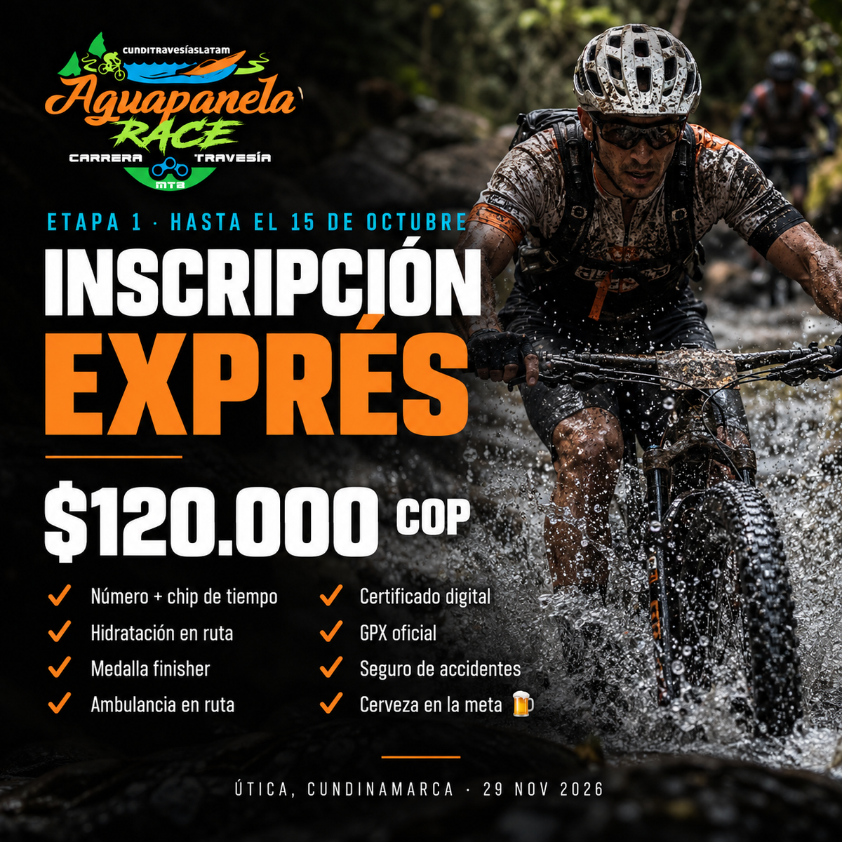 Inscripción MTB EXPRESS Aguapanela Race 2026
