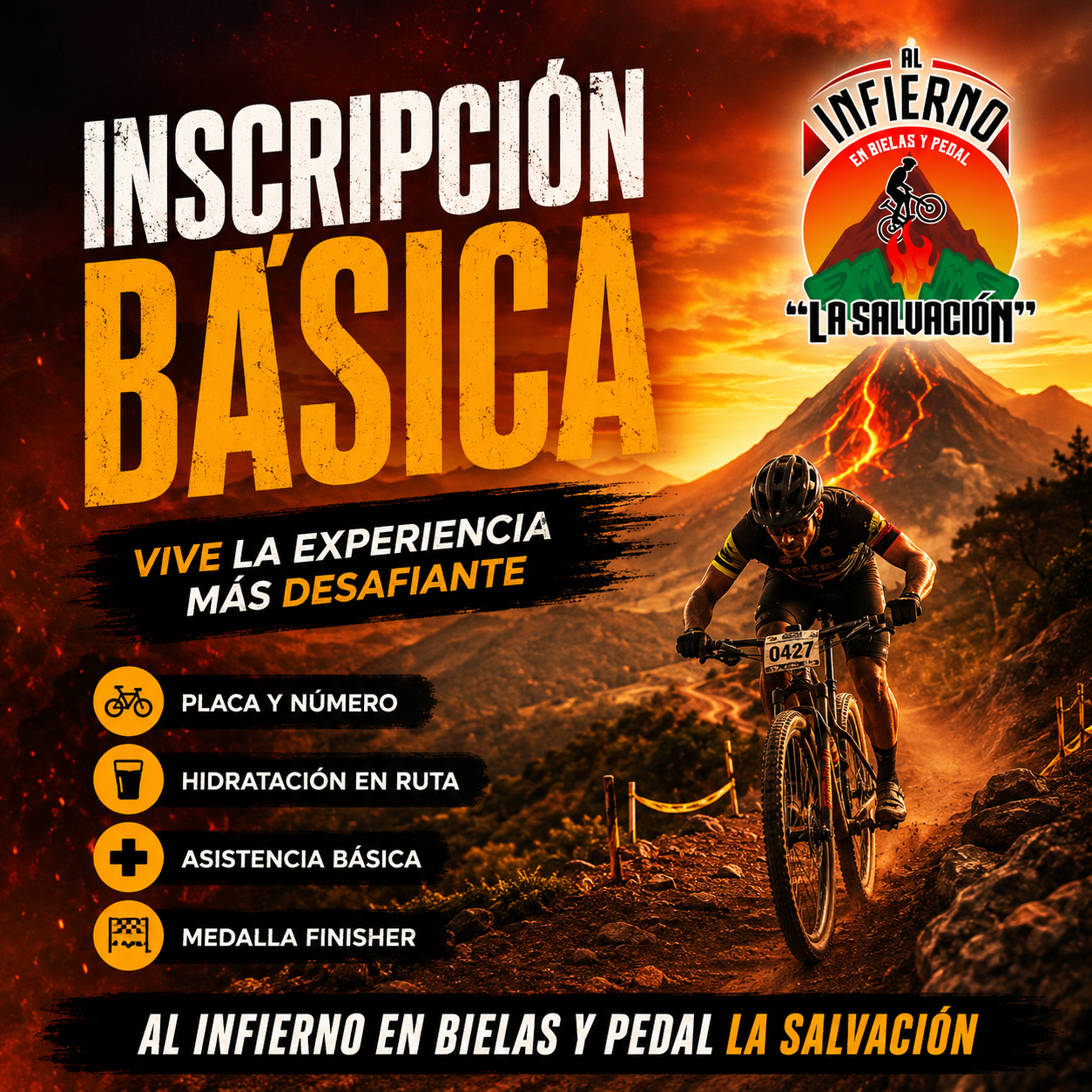 Inscripción Al Infierno en Bielas y Pedal 2026